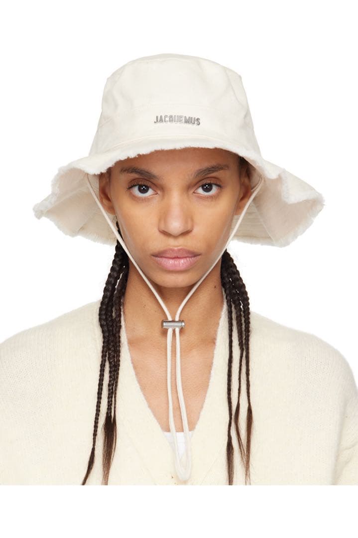 JACQUEMUS ホワイト バケットハット ジャックムス
