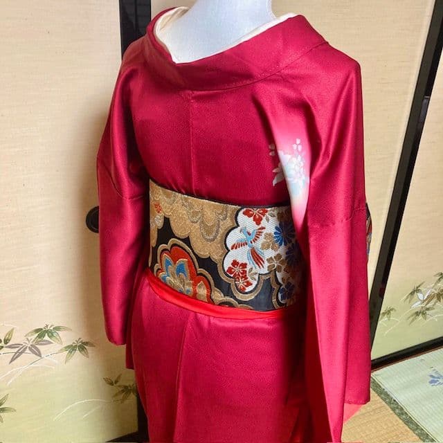 竜宮舞をんな 花魁 俎板帯『黒地雲取吉祥鳳凰華紋帯』