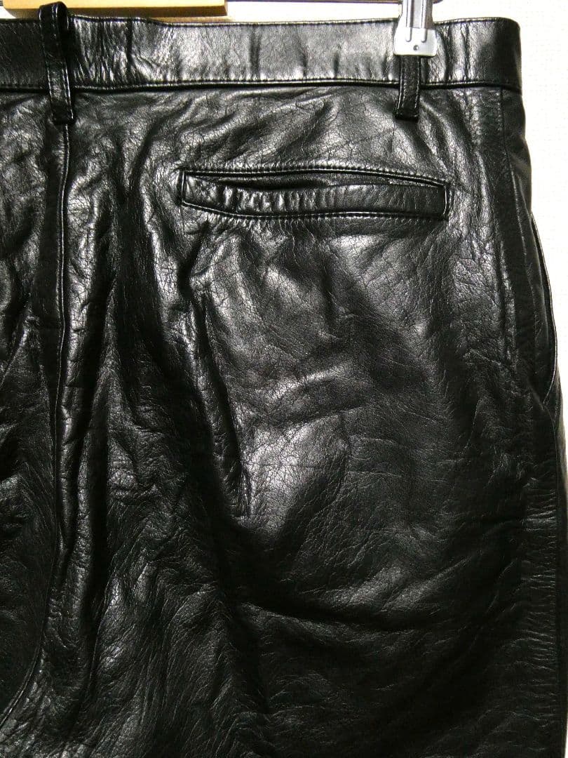 美品！キングサイズW94！リアルレザースラックスパンツ