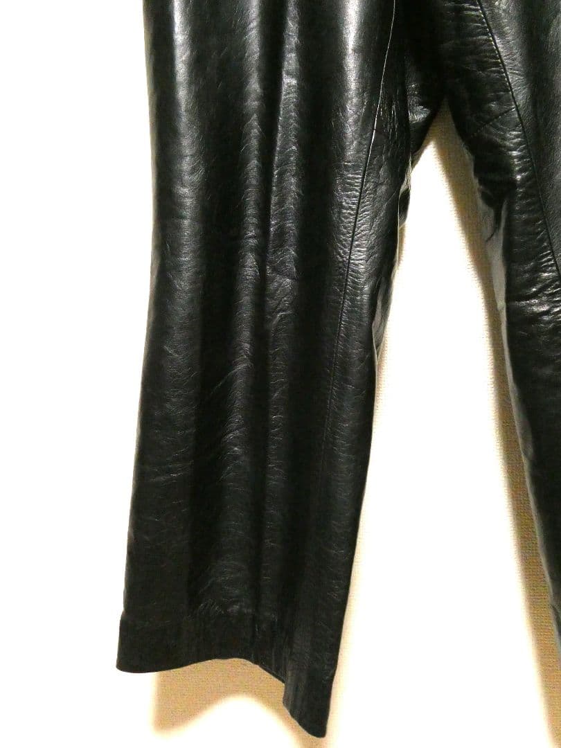 美品！キングサイズW94！リアルレザースラックスパンツ