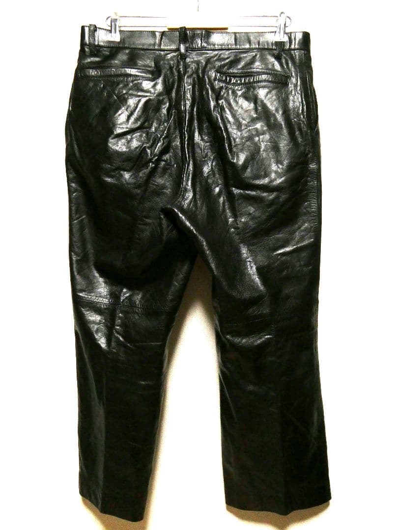 美品！キングサイズW94！リアルレザースラックスパンツ