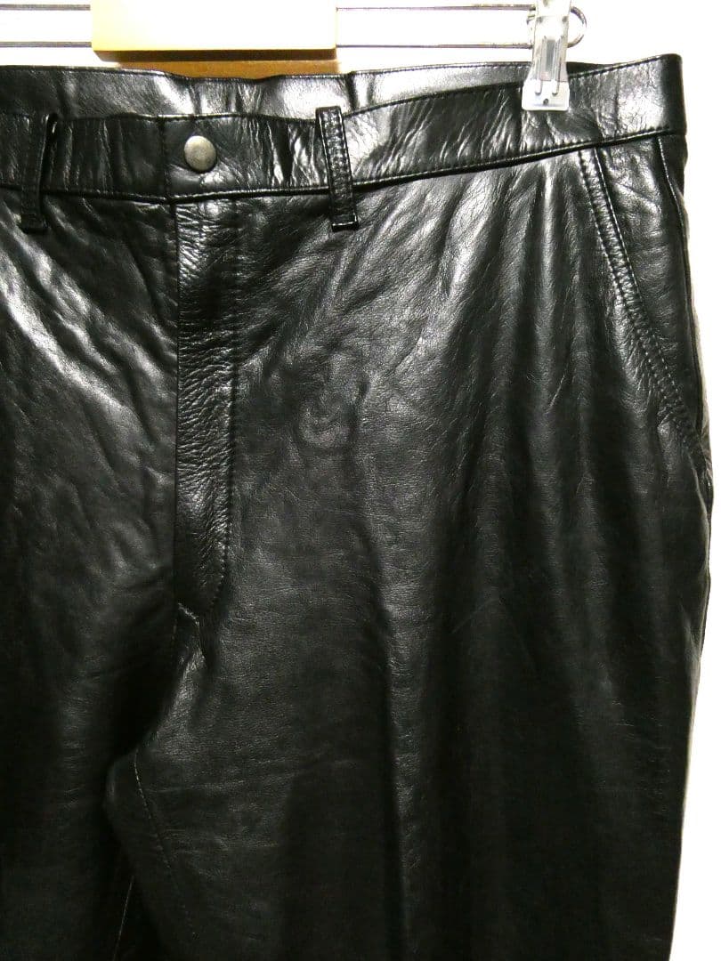 美品！キングサイズW94！リアルレザースラックスパンツ