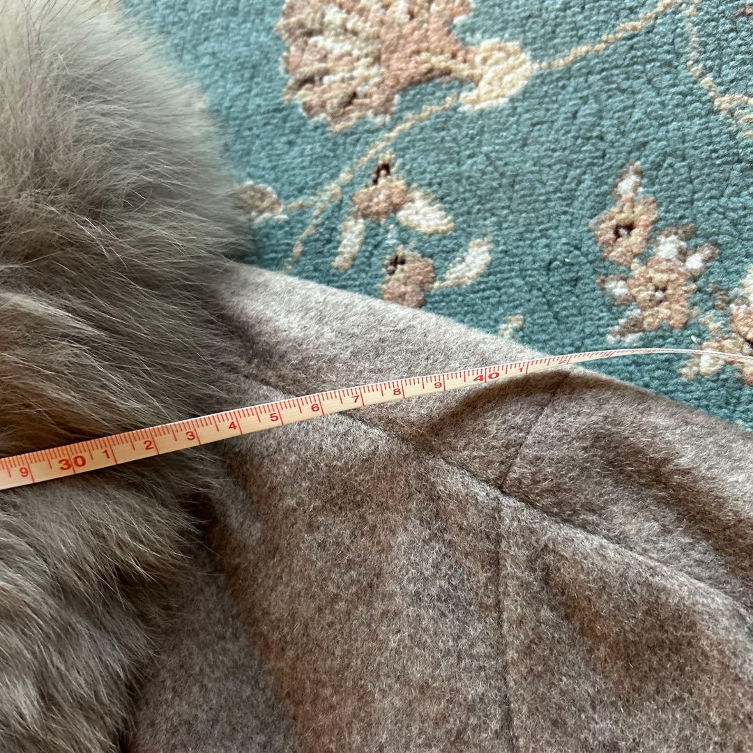 未使用品　LA MODE ラモード　ポンチョ　マント　リアルファー　大きいサイズ