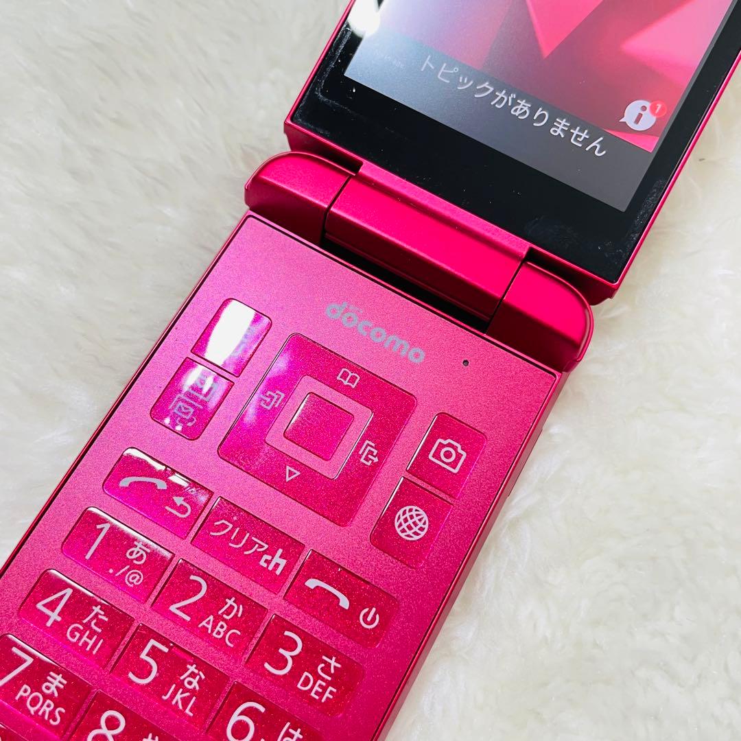 【新品同様品】京セラDIGNO KY-42C レッド 折りたたみ携帯電話 ガラホ