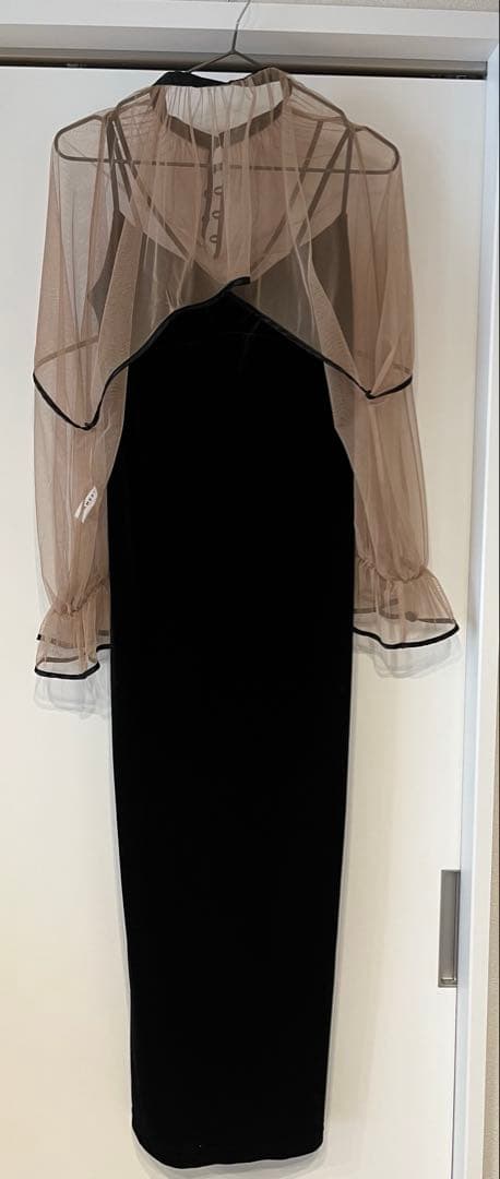 アメリビンテージ　MANY WAY AIRY VEIL DRESS M ベロア