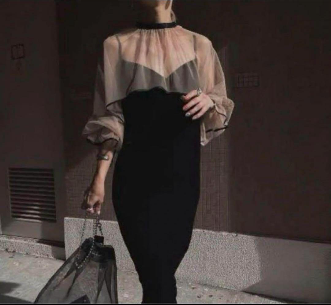 アメリビンテージ　MANY WAY AIRY VEIL DRESS M ベロア