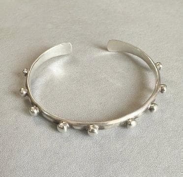 シルバーバングル カレンシルバー ハンドメイド タイシルバー 純銀 #32