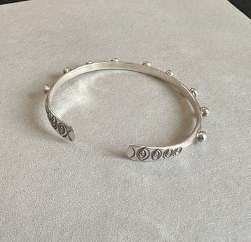 シルバーバングル カレンシルバー ハンドメイド タイシルバー 純銀 #32