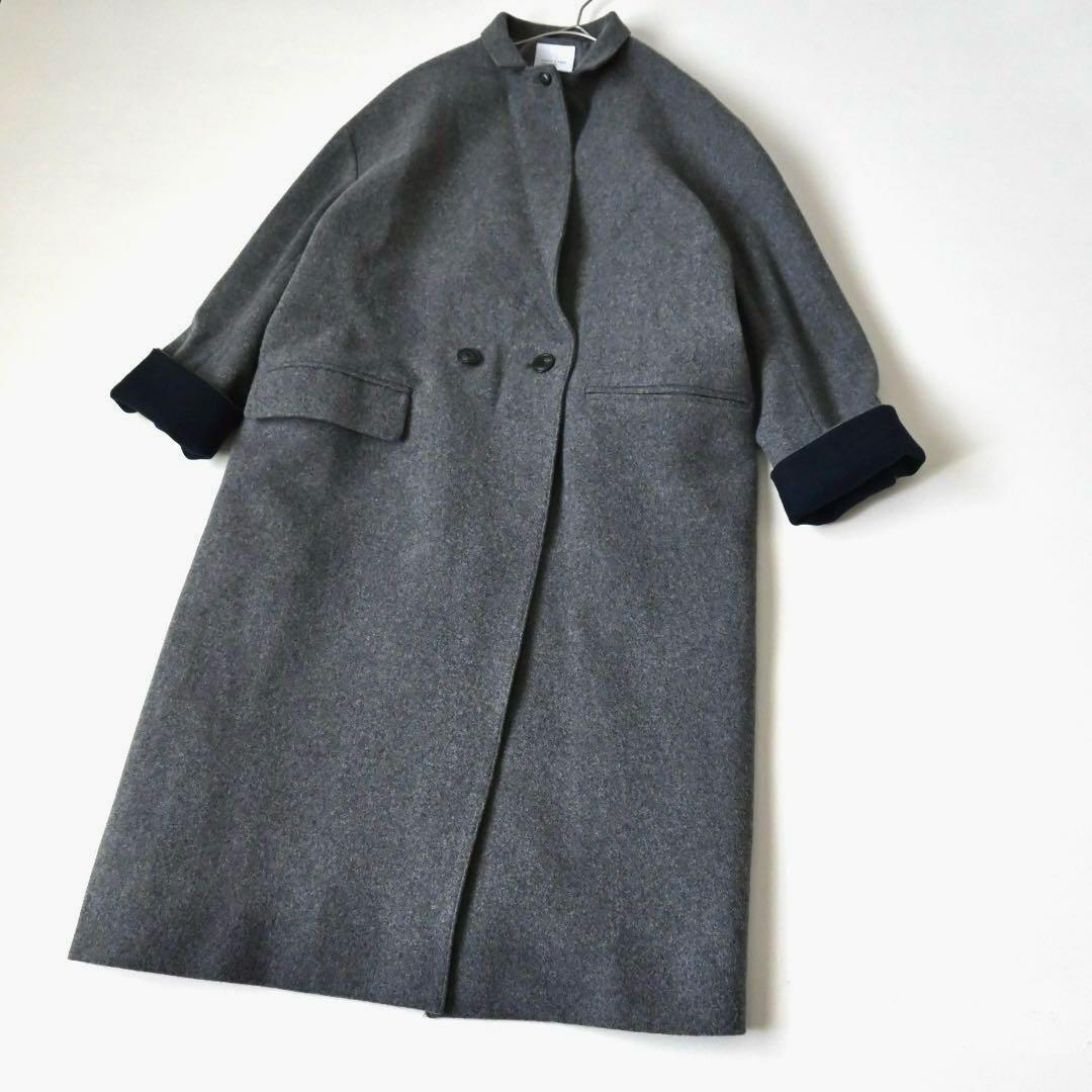 北欧、暮らしの道具店 3WAYアレンジ襟のかろやか チェスターウールコート