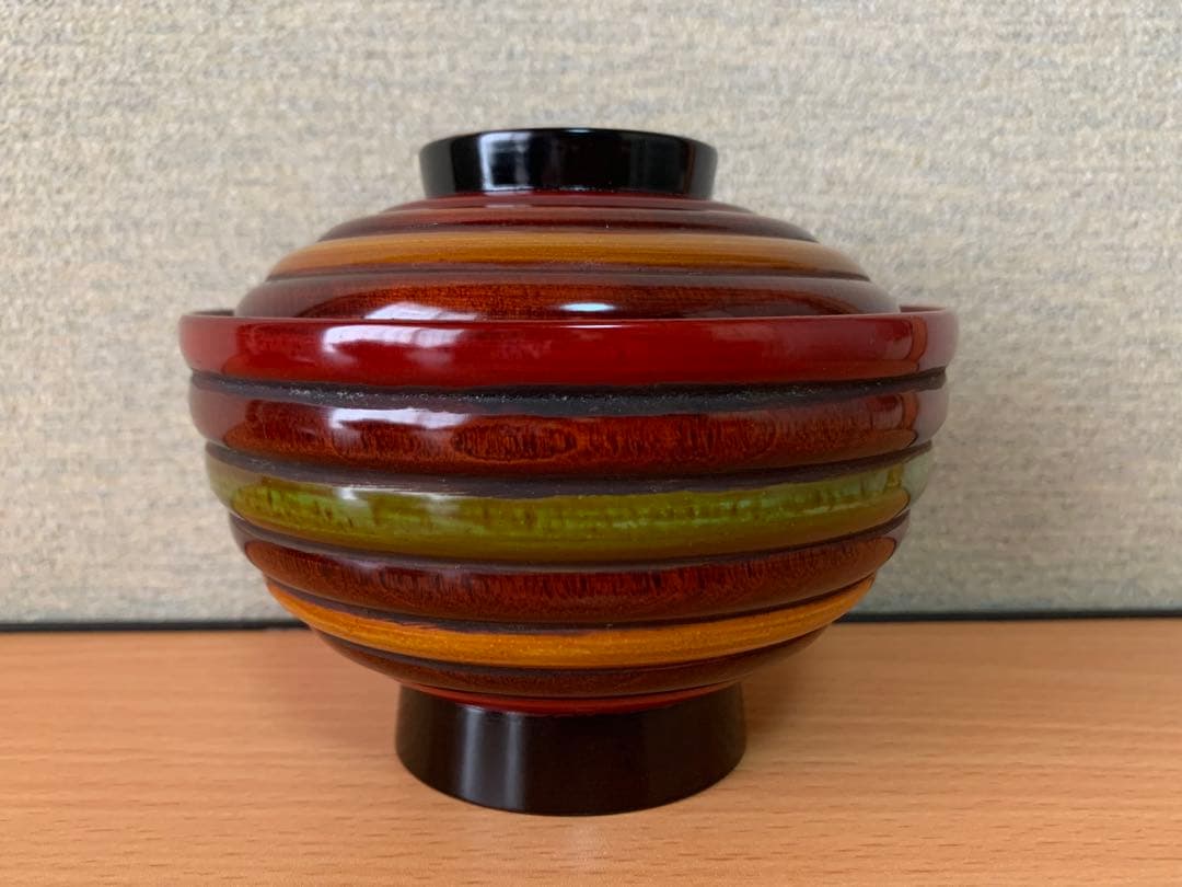 独楽塗 こま塗り 漆器 お椀 蓋付き 4個セット