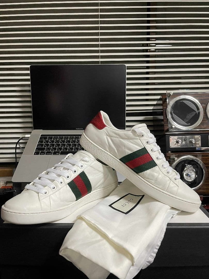 Gucci スニーカー ホワイト/グリーン/レッド