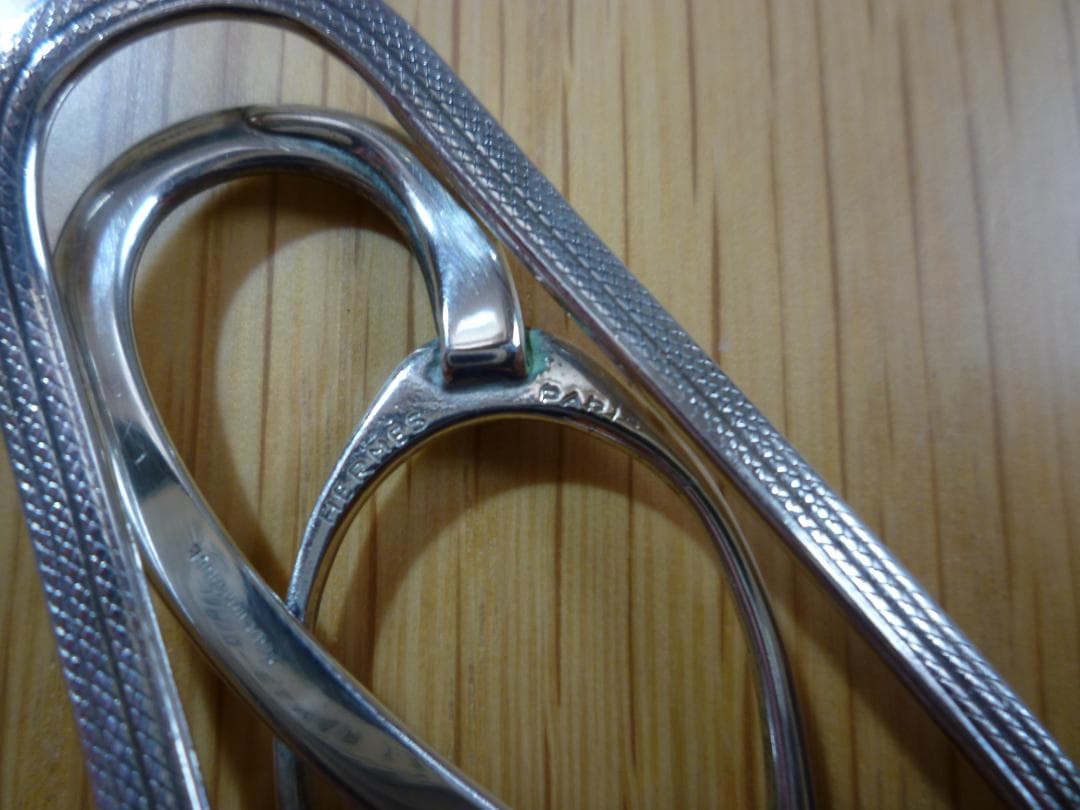 エルメス エトリエ マネークリップ 鐙 シルバー SV 　HERMÈS