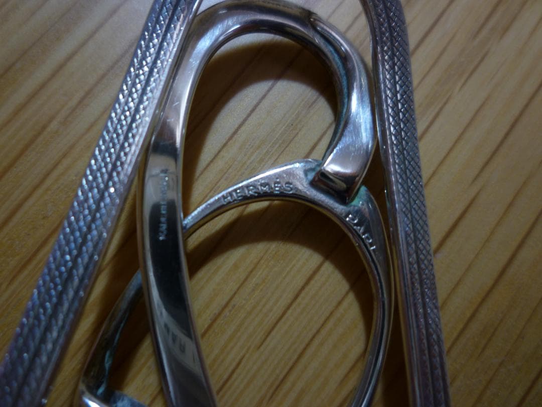 エルメス エトリエ マネークリップ 鐙 シルバー SV 　HERMÈS