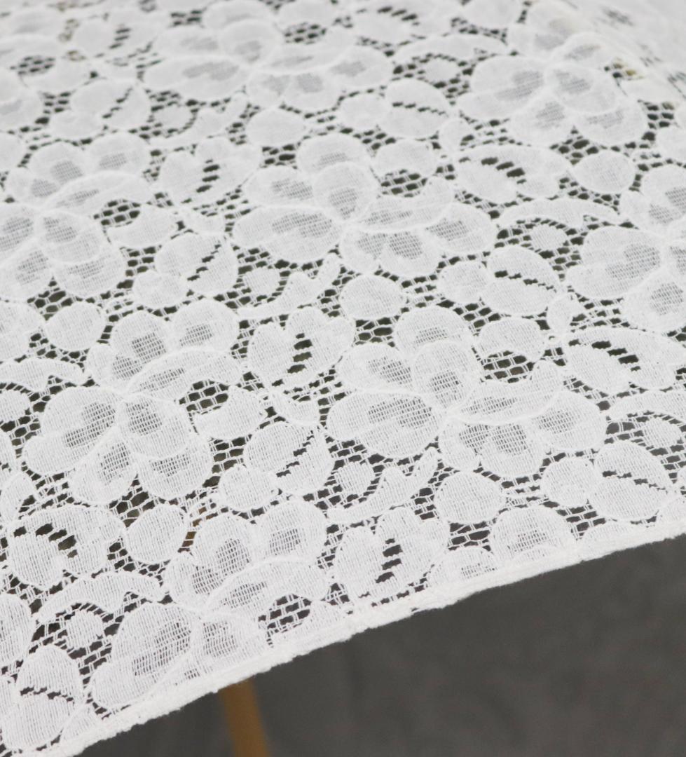 27,500円新品【長傘 日傘】綿100％ 繊細フラワー総レース かわず張り 白