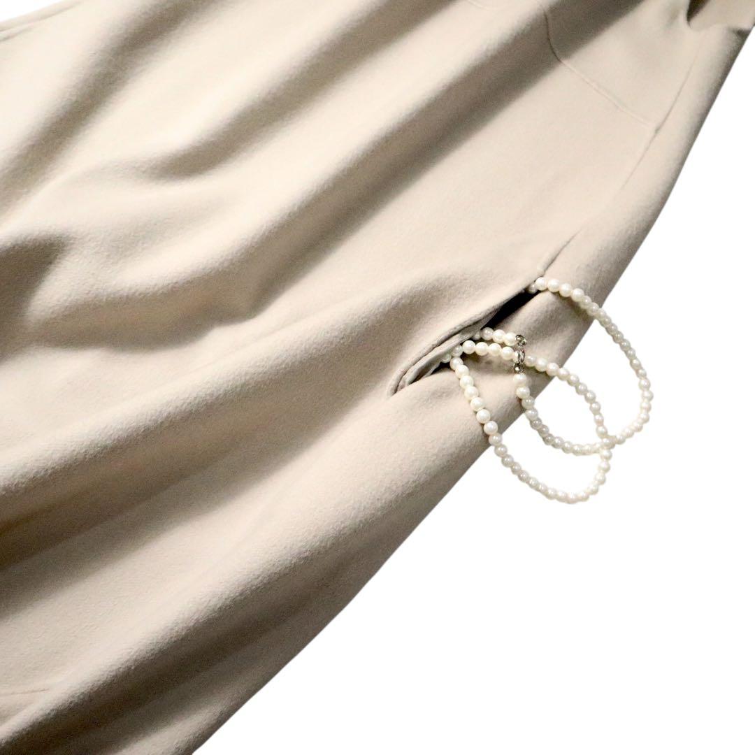 MaxMara 【最高級】クチートアマーノ バルーンダブルフェイスワンピース