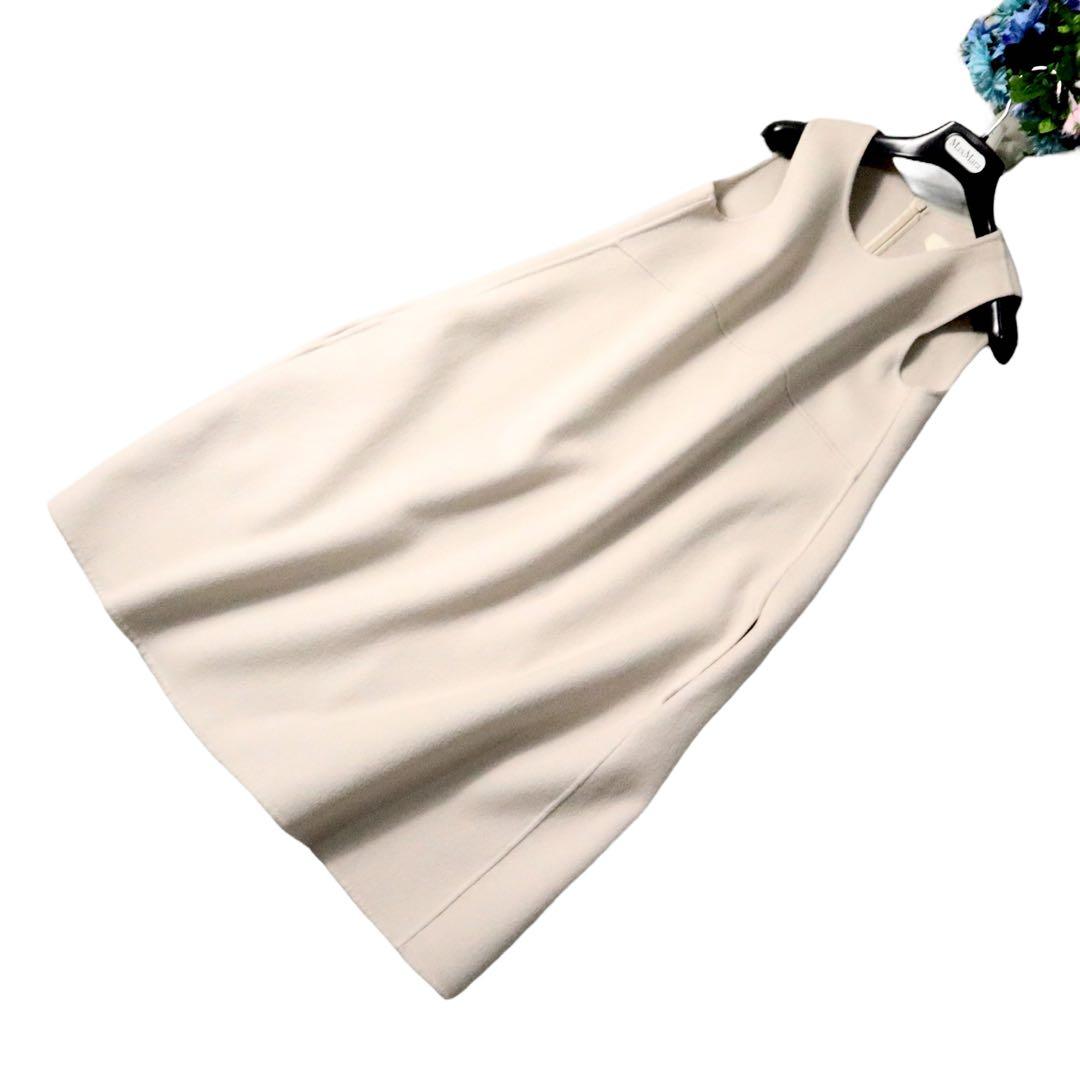 MaxMara 【最高級】クチートアマーノ バルーンダブルフェイスワンピース