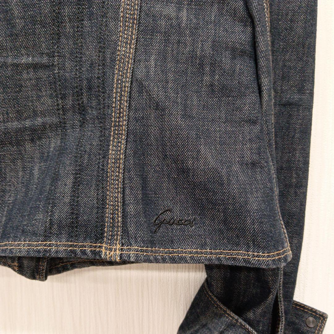 美品 GUCCI グッチ デニム ジャケット ネイビー Gジャン