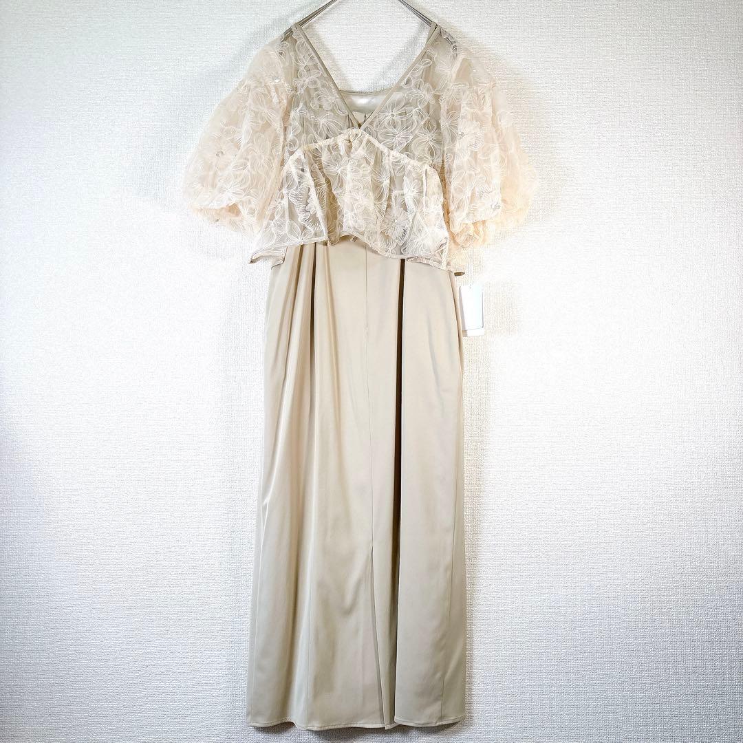 新作✨新品 ドリードール フラッフィーフラワーセットドレス 結婚式 ベージュ M