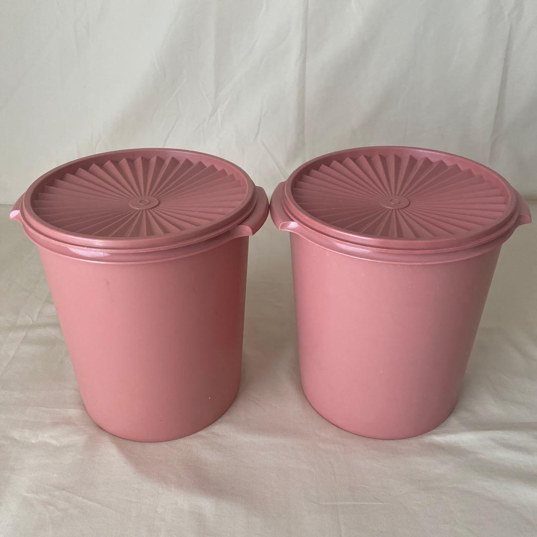 中古 タッパーウェア マキシデコレーター ２個 (サーモン)