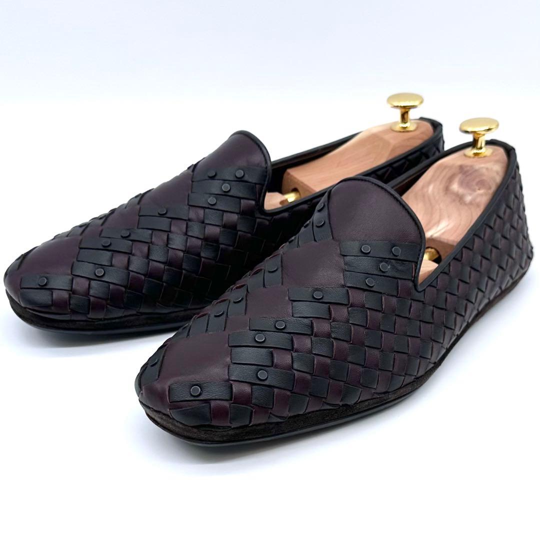 美品✨BOTTEGA VENETA イントレチャート ローファー スタッズ 40