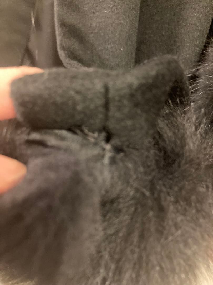 バルマン ポンチョコート 羽織 ファー カシミヤ フォックス