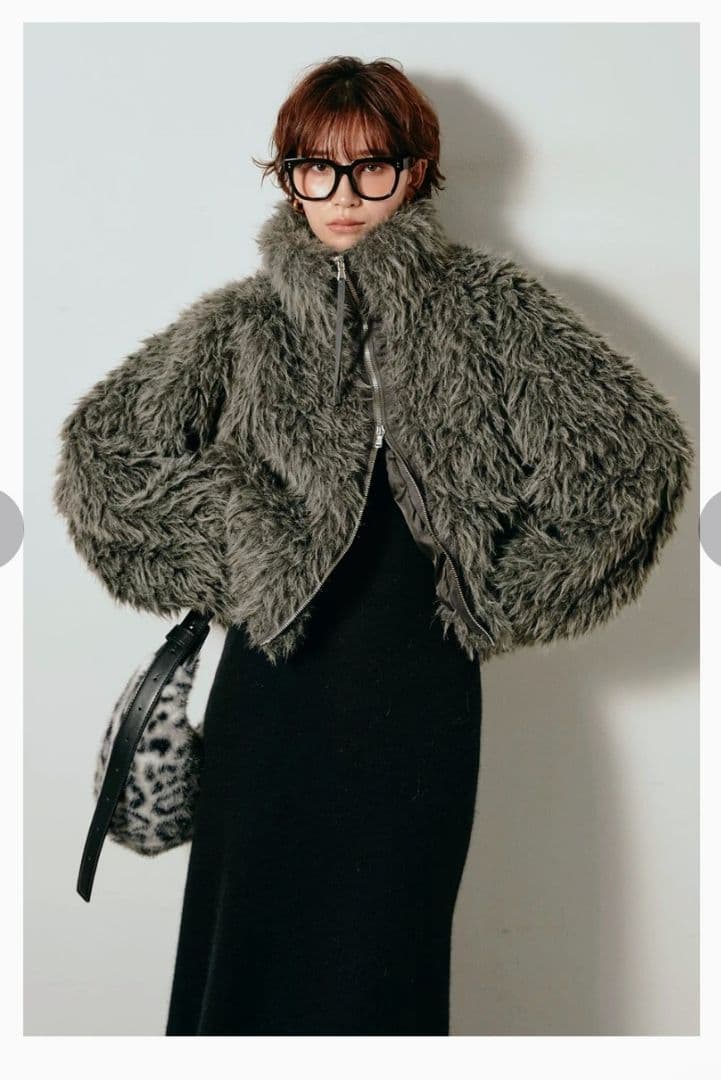 ESICA【新品・未開封】ミックスシープファースタンドブルゾン