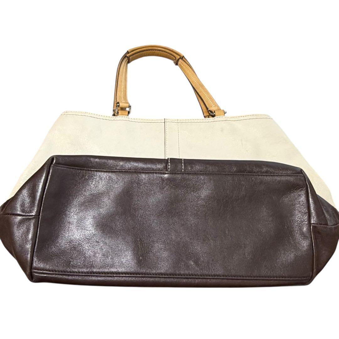 【美品】COACH トートバッグ ハンプトンズ オールレザー ブラウン