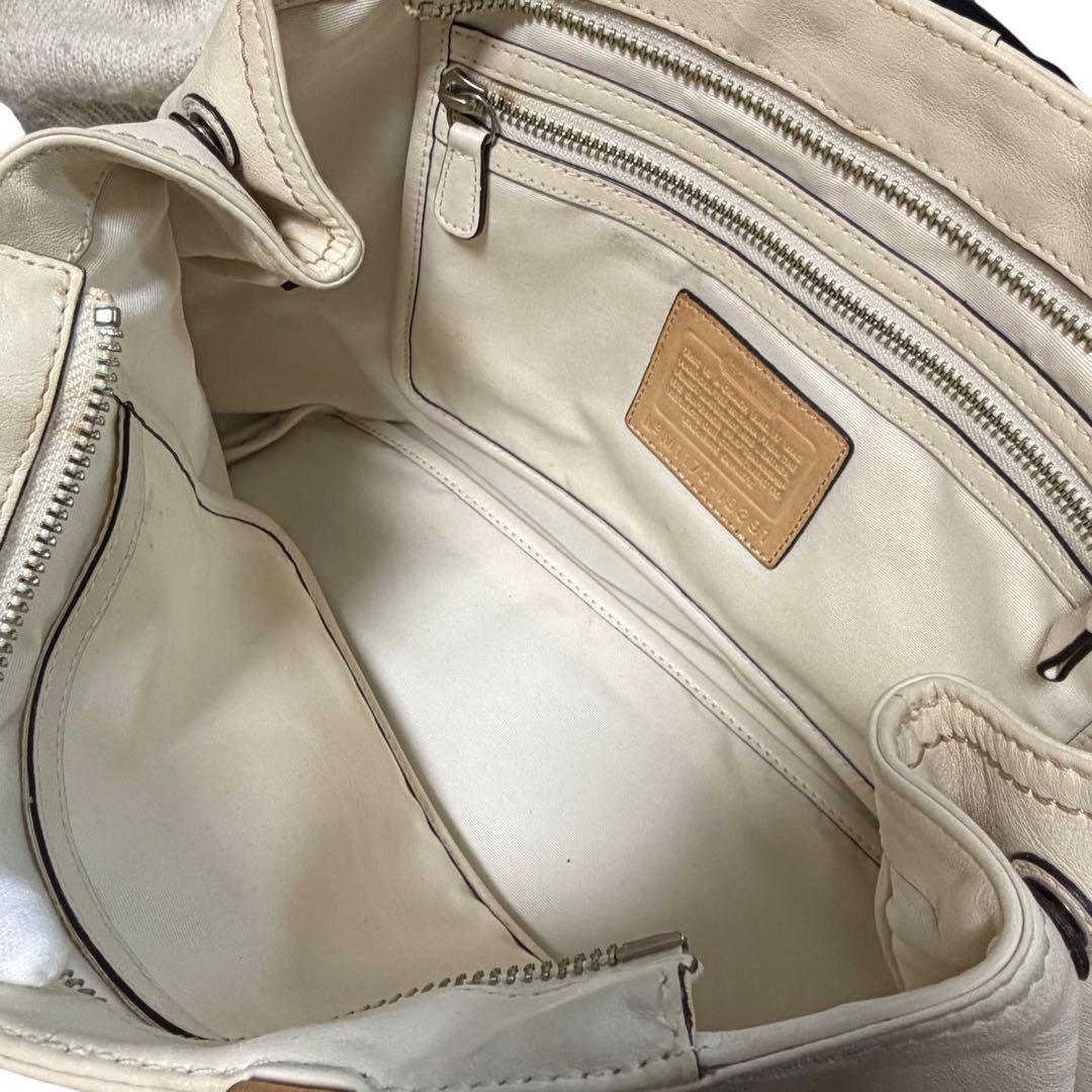 【美品】COACH トートバッグ ハンプトンズ オールレザー ブラウン