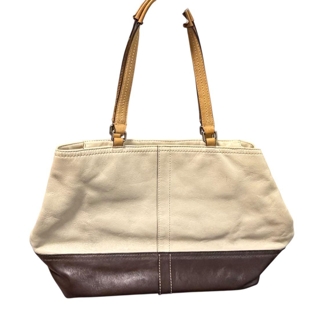 【美品】COACH トートバッグ ハンプトンズ オールレザー ブラウン