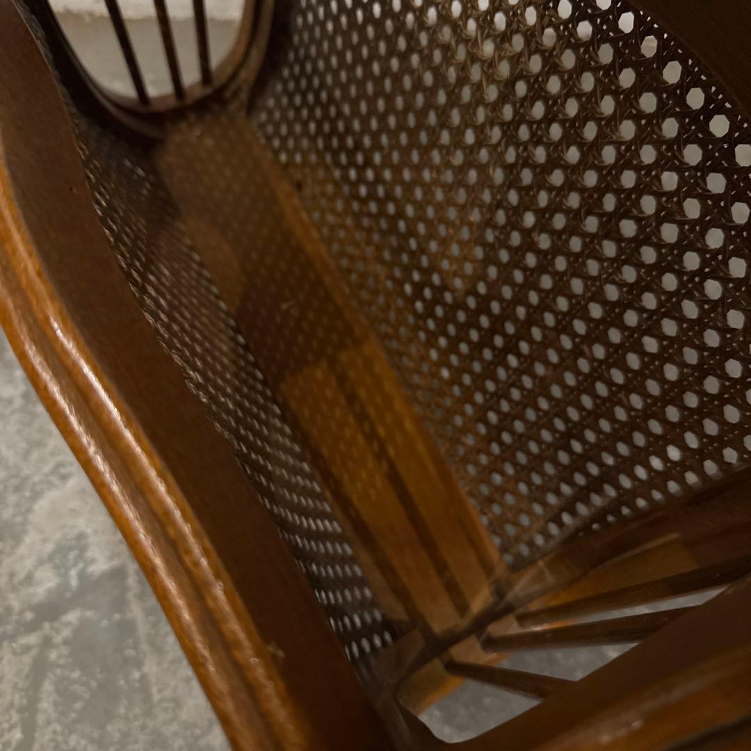 ヴィンテージ　木製サイドテーブル　マガジンラック付き