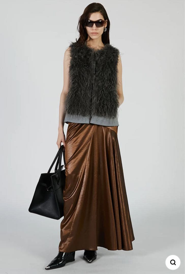 PRANK PROJECTサテン ドレープ タンクドレス／36 試着のみ・美品