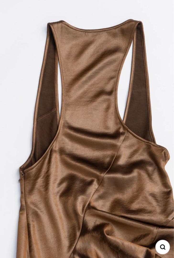 PRANK PROJECTサテン ドレープ タンクドレス／36 試着のみ・美品