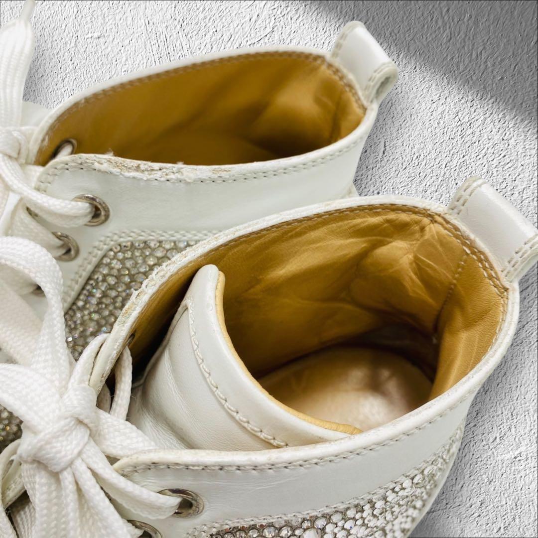 クリスチャンルブタン　スワロフスキー　ハイカットスニーカー