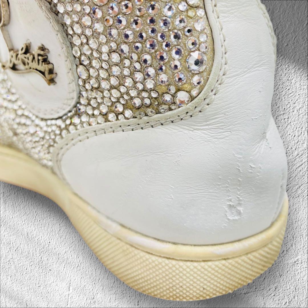 クリスチャンルブタン　スワロフスキー　ハイカットスニーカー