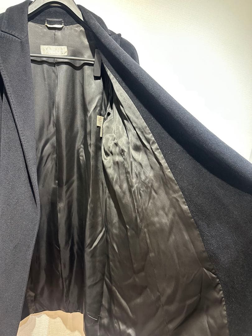 美品 MaxMara ブラック コート レディース
