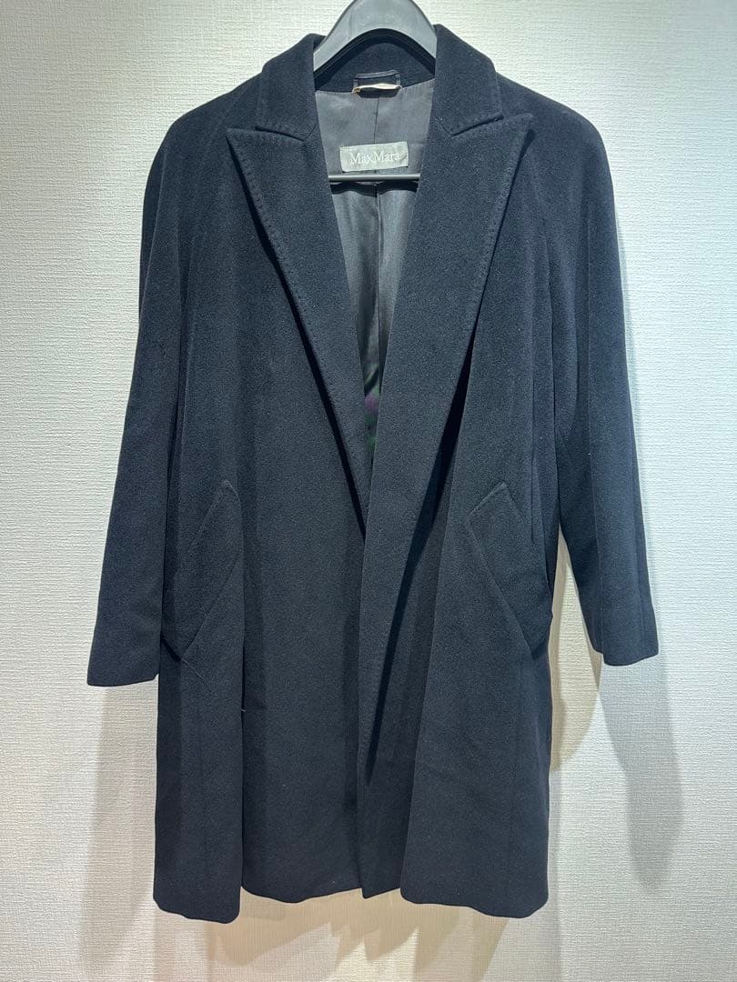 美品 MaxMara ブラック コート レディース