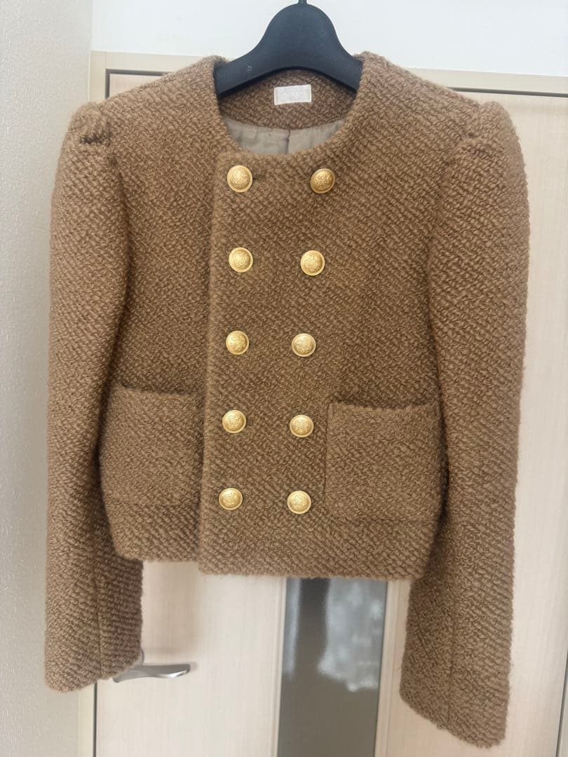 cygne ノーカラージャケット 滝沢 眞規子着用 タキマキ モコモコ