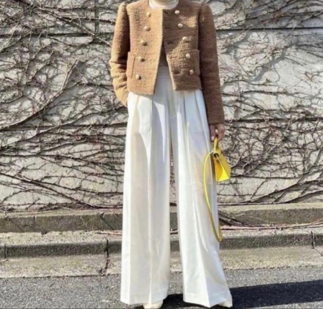 cygne ノーカラージャケット 滝沢 眞規子着用 タキマキ モコモコ