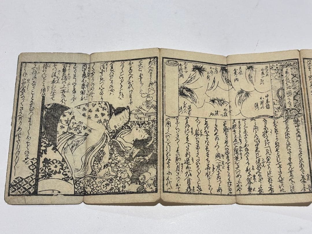 「春の曙乙女七種」艶本 彩色木版画 1帖|春画 枕絵 わじるし 和本 江戸時代