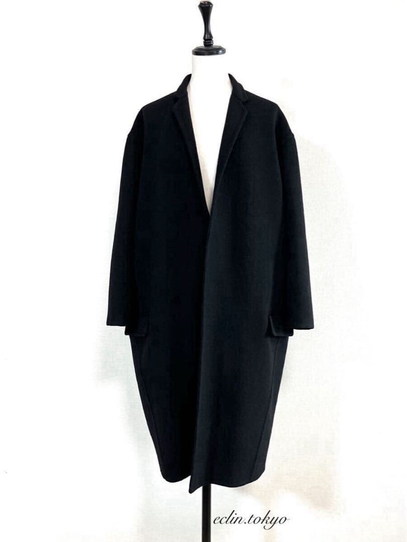 CELINE カシミヤ100% エッグクロンビー コート フィービーE4667