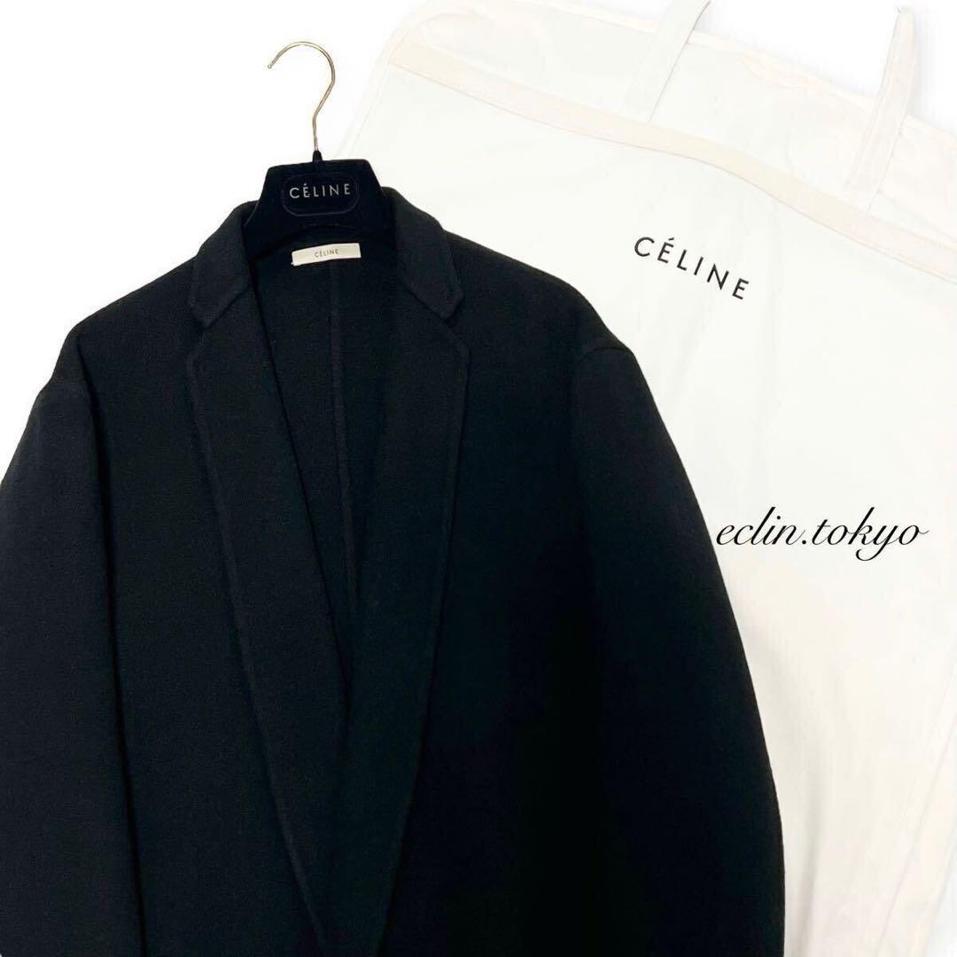 CELINE カシミヤ100% エッグクロンビー コート フィービーE4667
