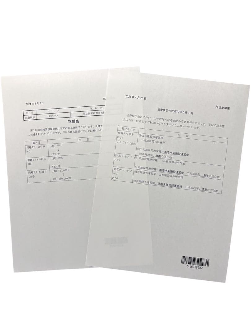 税理士　消費税法　各種セット