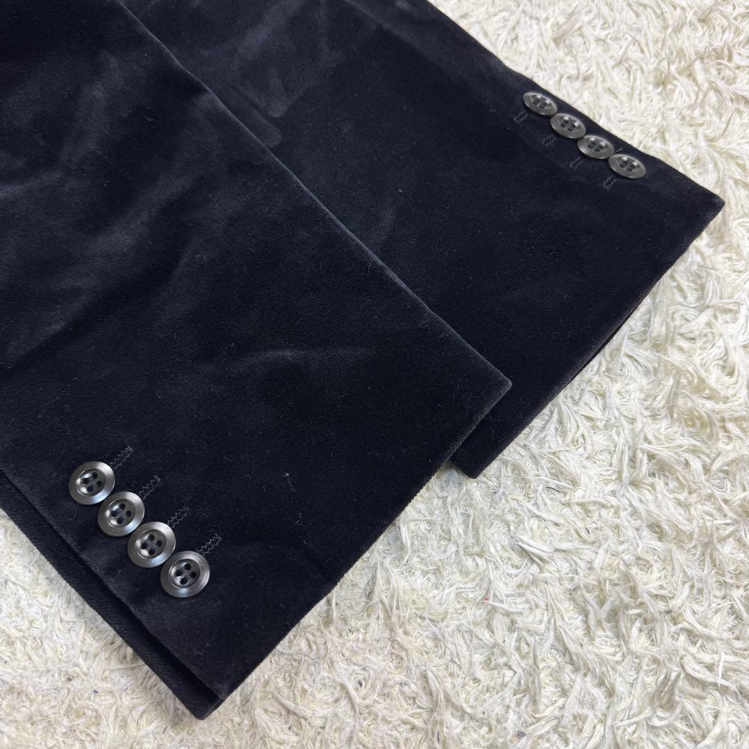 美品　ポールスミス　テーラードジャケット　タキシード　ベロア　ブラック　XL