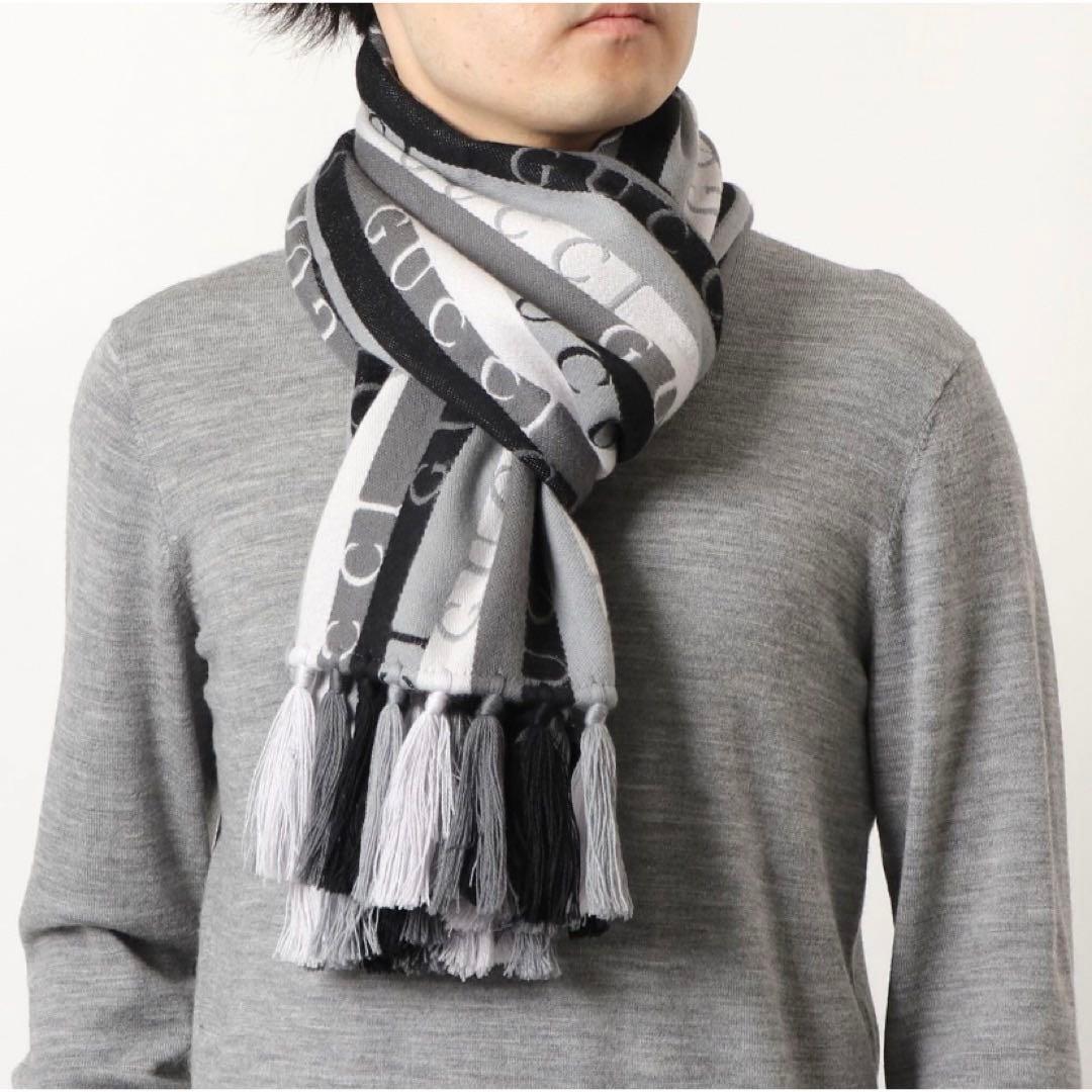 美品 正規品gucciグッチ マフラー ウール
