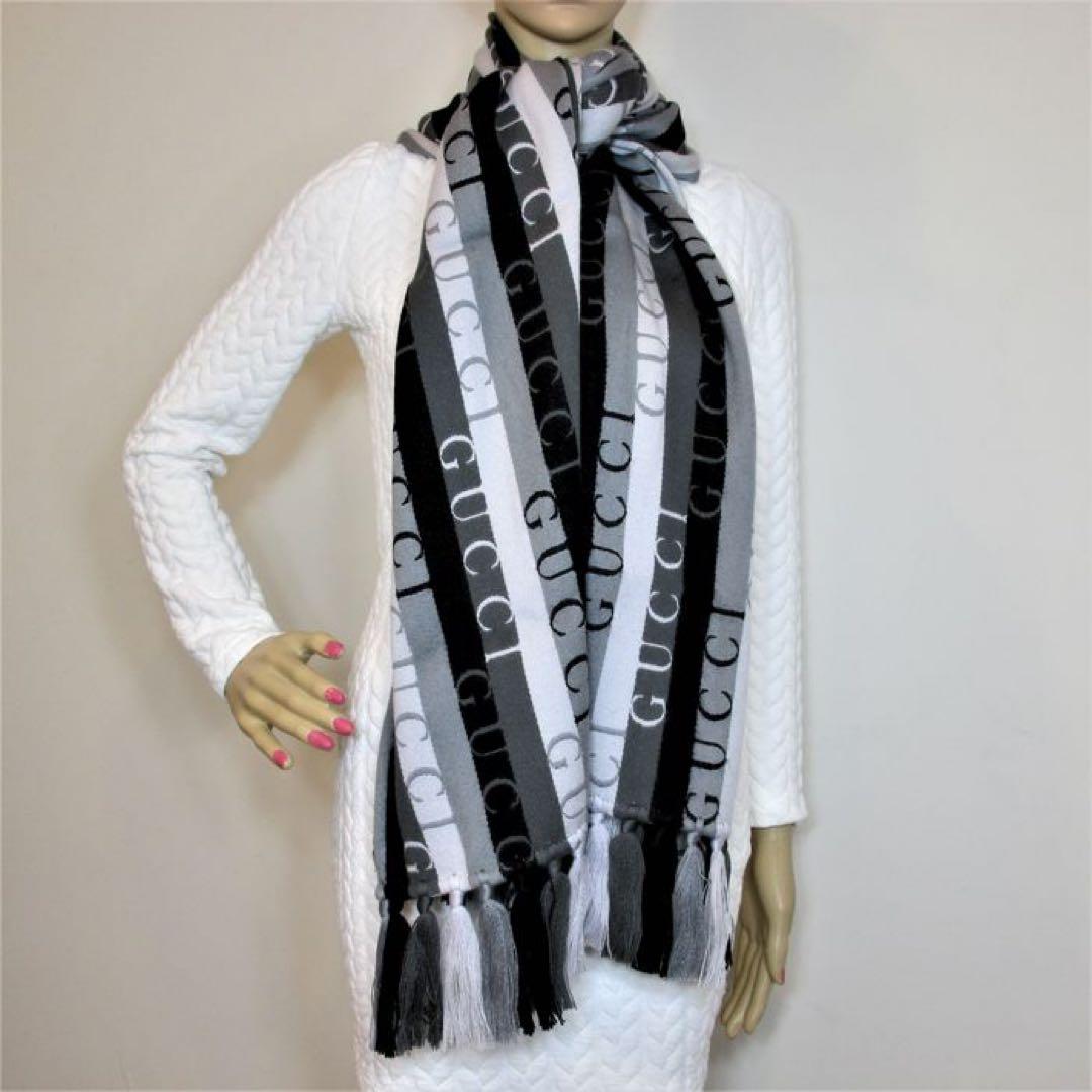 美品 正規品gucciグッチ マフラー ウール