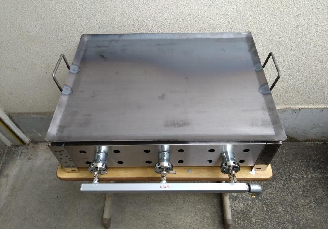キャンセル品のため特価 持手付 ６ミリ鉄板 LPガス グリドル BBQ イベント