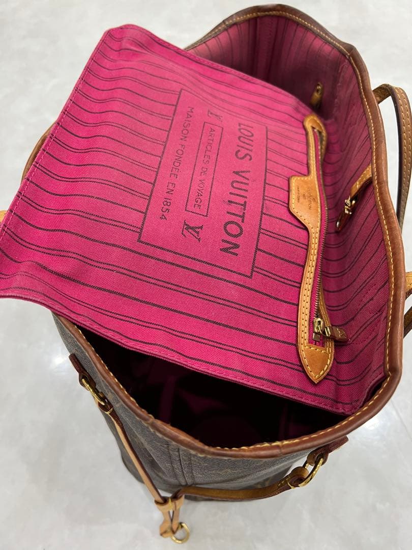 ୨୧Louis VuittonネヴァーフルMMトートバッグ モノグラム(ピンク