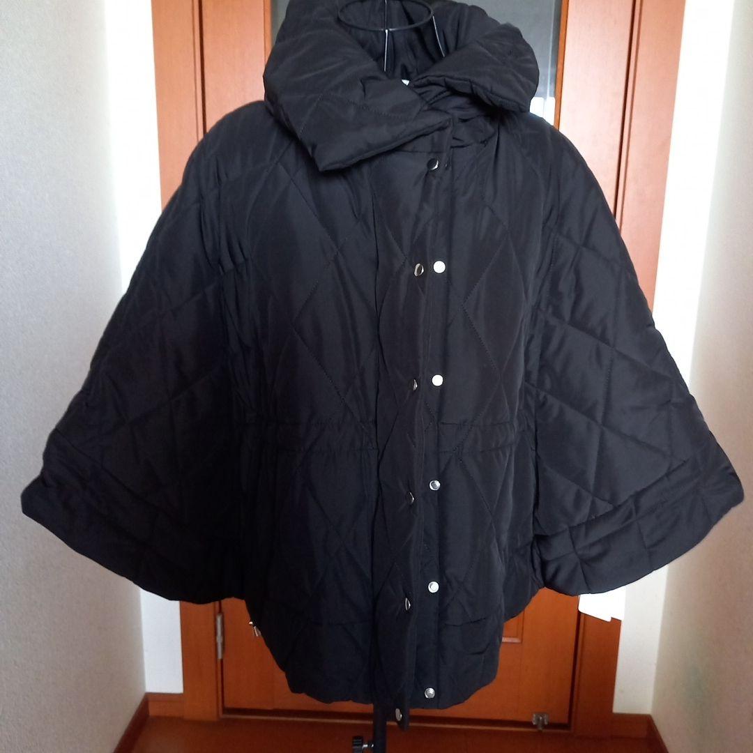 新品未使用品♡Fitmore ♡中綿キルティング ♡ポンチョ♡黒♡最安値