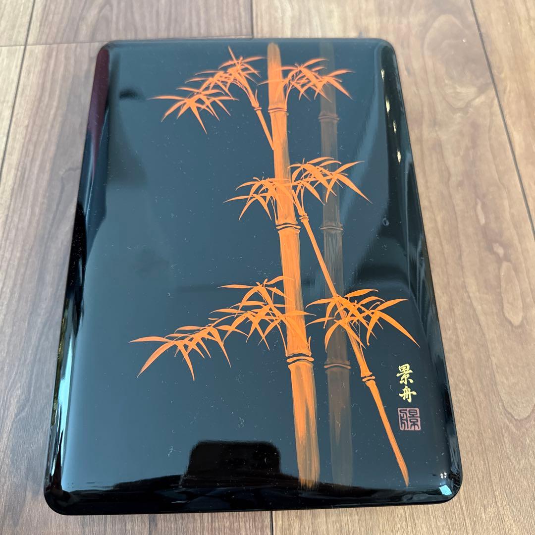 漆器 毛筆道具箱　景舟