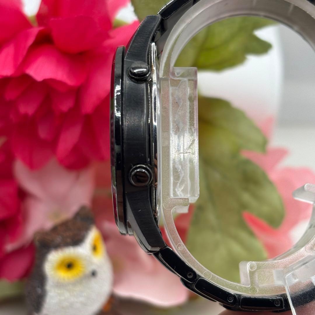 稼働品☆箱付　CASIOカシオ　リニエージ　オールブラック　電波ソーラー